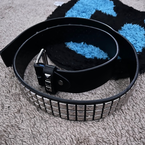 Other - Black Studded Leather Belt